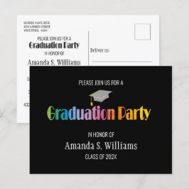 Invitación a la fiesta de graduación de Grad Cap