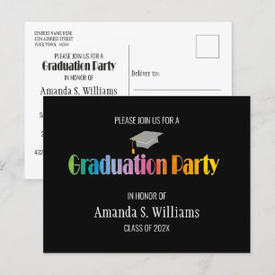 Invitación a la fiesta de graduación de Grad Cap