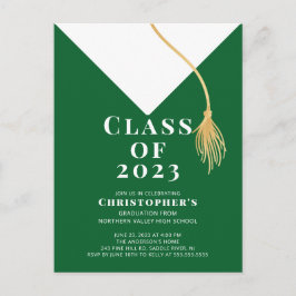 Invitación a la fiesta de graduación de Grad Cap