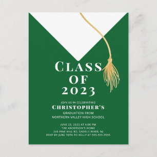 Invitación a la fiesta de graduación de Grad Cap