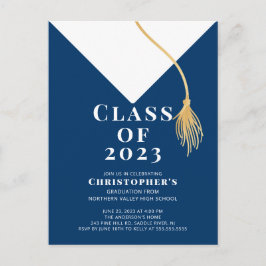 Invitación a la fiesta de graduación de Grad Cap