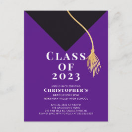 Invitación a la fiesta de graduación de Grad Cap