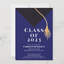 Invitación a la fiesta de graduación de Grad Cap