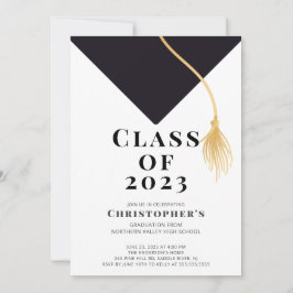Invitación a la fiesta de graduación de Grad Cap