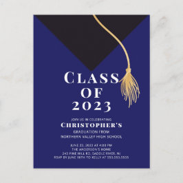 Invitación a la fiesta de graduación de Grad Cap