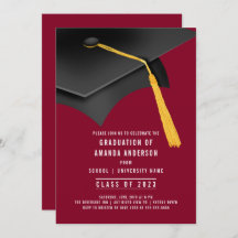 Invitación a la fiesta de graduación de Grad Cap B
