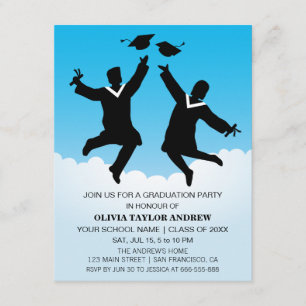 Invitación a la fiesta de graduación de graduados 