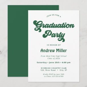 Invitación a la fiesta de graduación de Green Groo