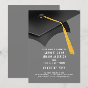 Invitación a la fiesta de graduación de Gris de Bl
