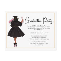Invitación a la fiesta de graduación de guión bajo