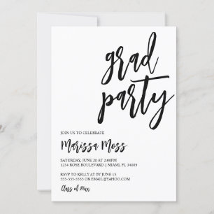 Invitación a la fiesta de graduación de guiones mo