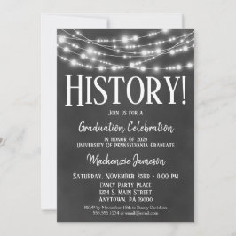 Invitación a la fiesta de graduación de Historia e