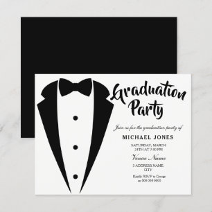 Invitación a la fiesta de graduación de hombres de