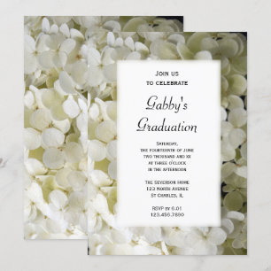Invitación a la fiesta de graduación de Hydrangea