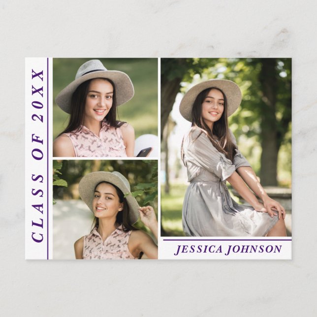 Invitación a la fiesta de graduación de imágenes d (Anverso)