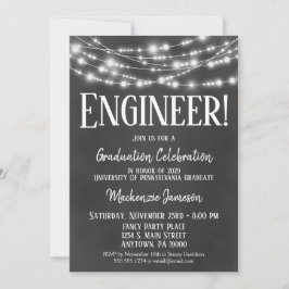Invitación a la fiesta de graduación de ingeniero