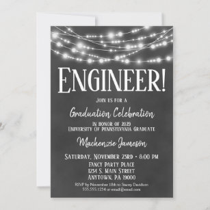 Invitación a la fiesta de graduación de ingeniero 