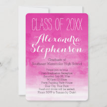 Invitación a la fiesta de graduación de la acuarel