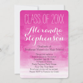 Invitación a la fiesta de graduación de la acuarel