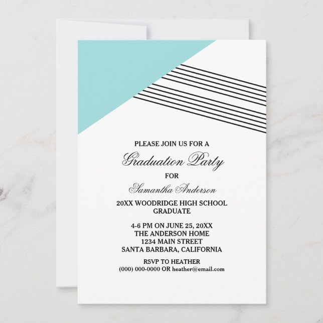 Invitación a la fiesta de graduación de la banda g (Anverso)