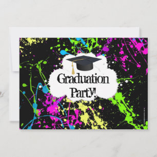 Invitación a la fiesta de graduación de la bandeja