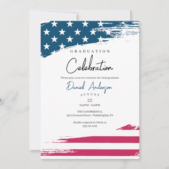 Invitación a la fiesta de graduación de la bandera (Anverso)