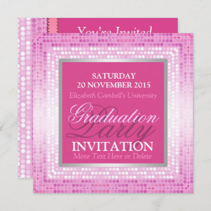 Invitación a la fiesta de graduación de la belleza
