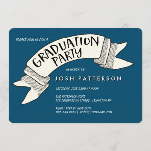 Invitación a la fiesta de graduación de la celebra