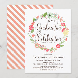 Invitación a la fiesta de graduación de la corona