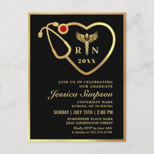 Invitación a la fiesta de graduación de la Enferme