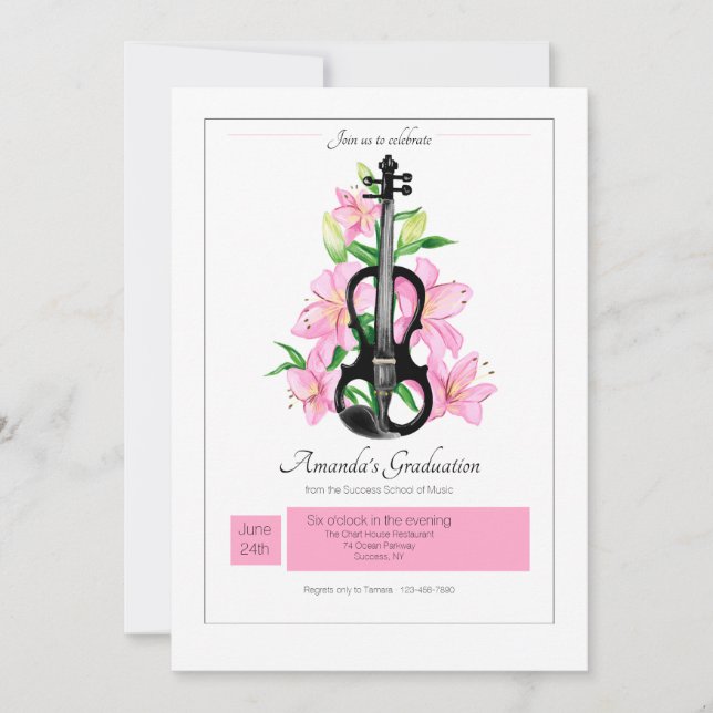 Invitación a la fiesta de graduación de la Escuela (Anverso)