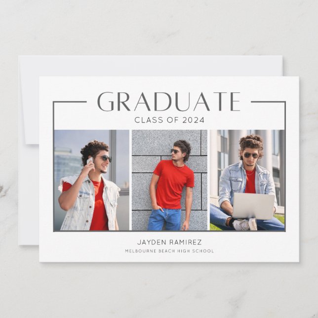 Invitación a la fiesta de graduación de la escuela (Anverso)
