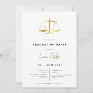 Invitación a la fiesta de graduación de la Faculta