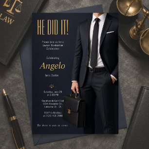 Invitación a la fiesta de graduación de la faculta