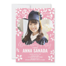 Invitación a la fiesta de graduación de la floraci