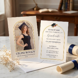 Invitación a la Fiesta de Graduación de la Foto de