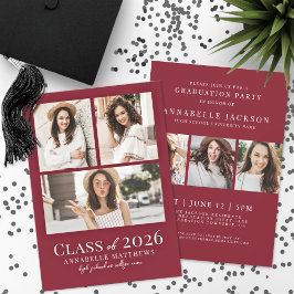 Invitación a la Fiesta de Graduación de la Foto Ro