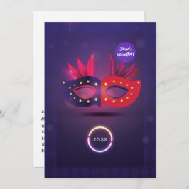 Invitación a la fiesta de graduación de la máscara