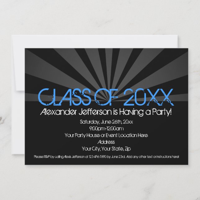 Invitación a la fiesta de graduación de la Moda Az (Anverso)