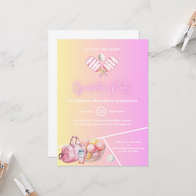 Invitación a la fiesta de graduación de la pelota  (Anverso/Reverso In Situ)