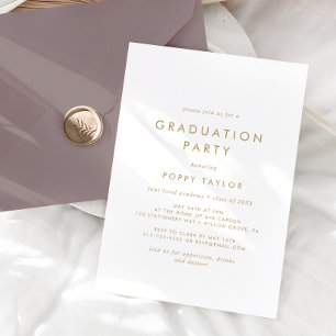 Invitación a la fiesta de graduación de la tipogra