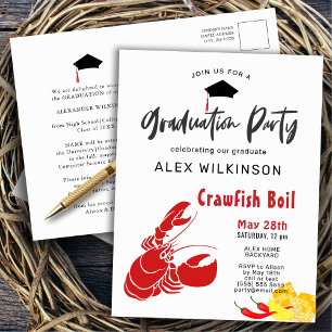 Invitación a la fiesta de graduación de langosta