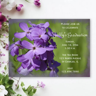 Invitación a la fiesta de graduación de las flores