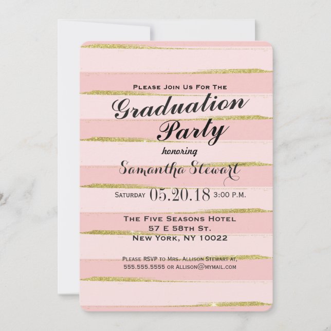 Invitación a la fiesta de graduación de las franja (Anverso)