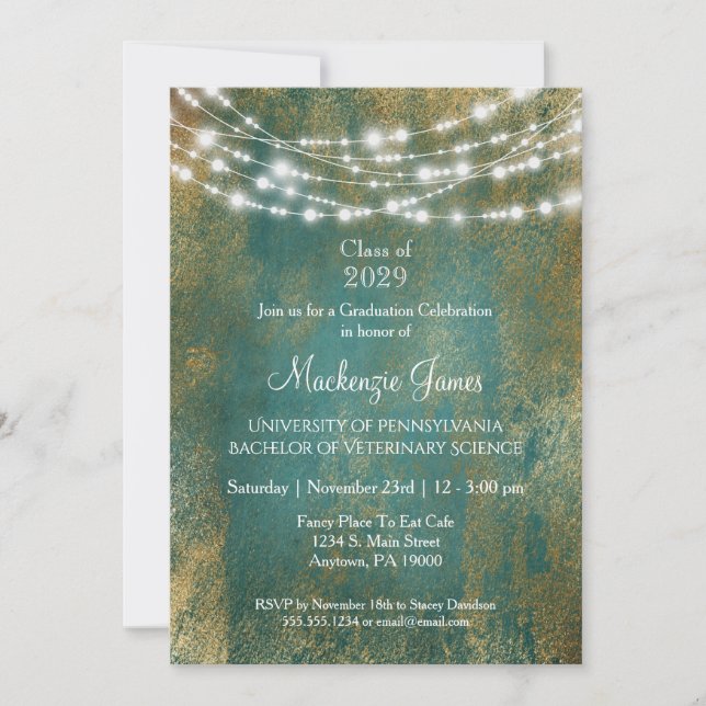 Invitación a la fiesta de graduación de las Luces  (Anverso)