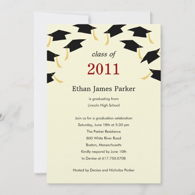 Invitación a la fiesta de graduación de las tapas  (Anverso)