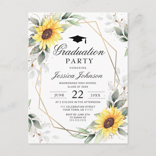 Invitación a la fiesta de graduación de los giraso (Anverso)