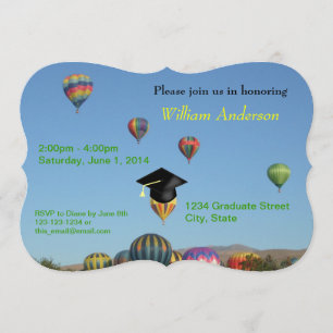 Invitación a la fiesta de graduación de los globos