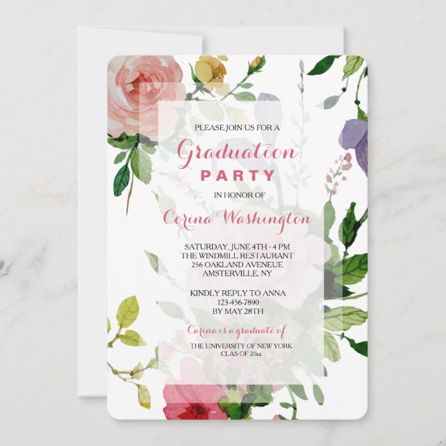 Invitación a la fiesta de graduación de los jardin (Anverso)