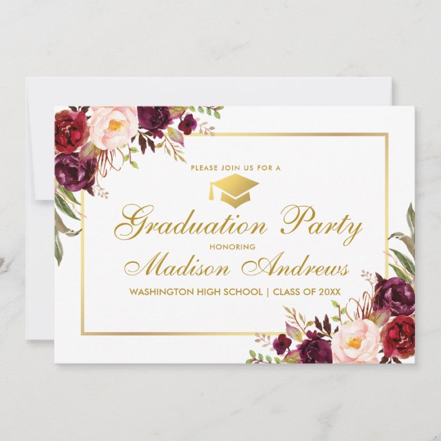 Invitación a la fiesta de graduación de marco dora (Anverso)